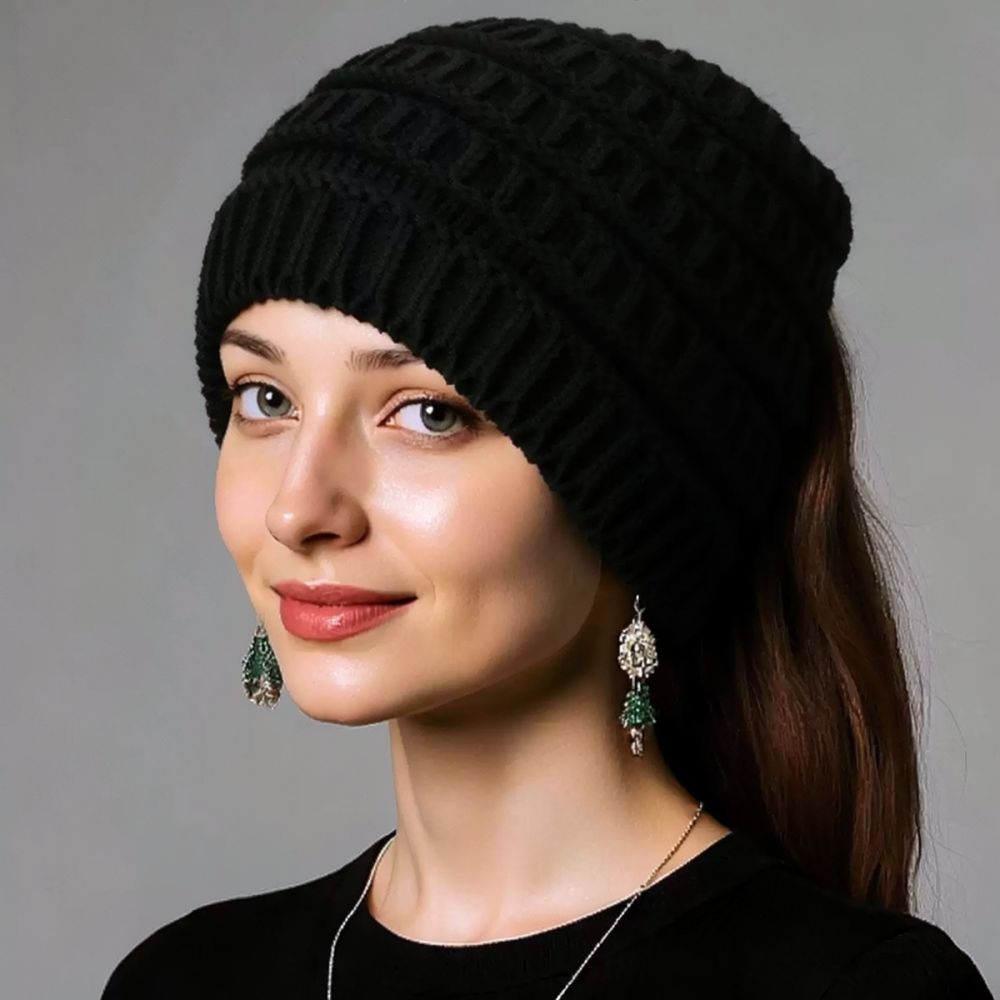 Fleece Ear Warmer Band - Faixa de cabelo de malha para
