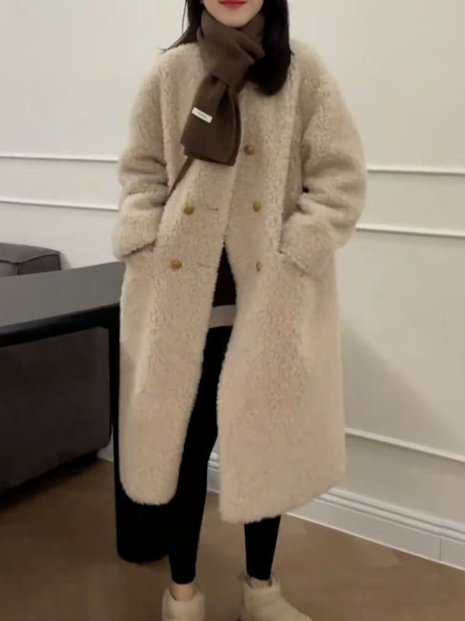 Jaqueta Plus Size de Pele de C - Wool Coat Peacoat avaliação e preço
