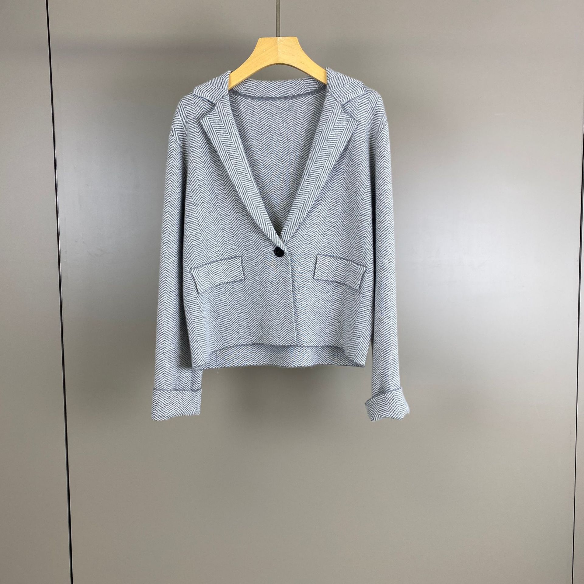 Novo Blazer de Cashmere para M - Wool Coat Peacoat avaliação e preço