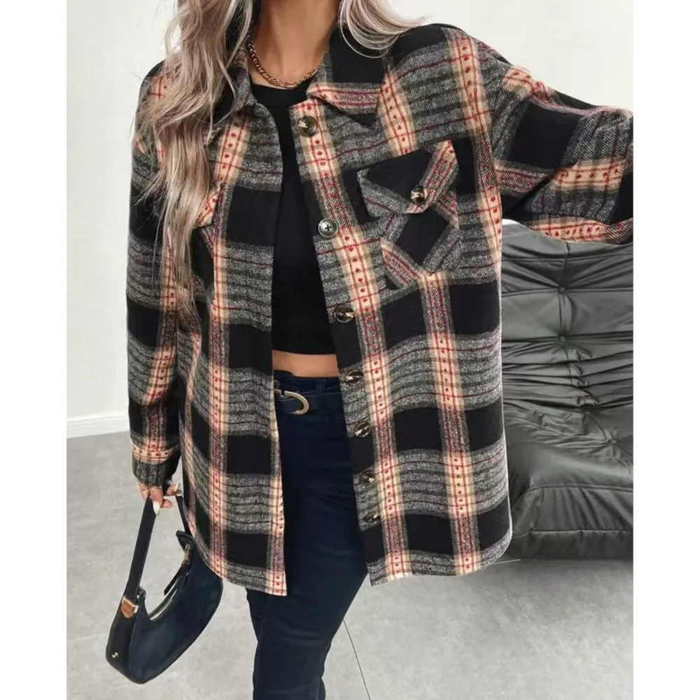 Casaco de manga comprida com f - Flannel Shirt Lined avaliação e preço