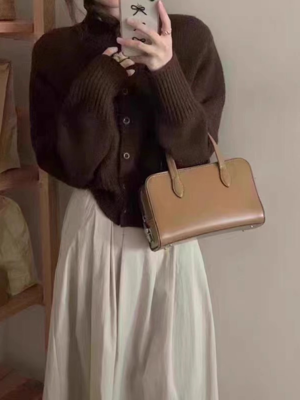 Cardigã feminino de malha caxe - Wool Coat Peacoat avaliação e preço